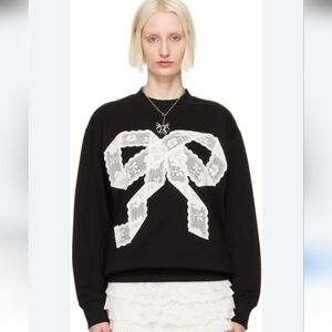 Yuhan Wang Lace Bow Sweatshirt Size Medium